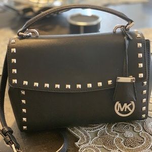 Black Studded Michael Kors small Ava crossbody